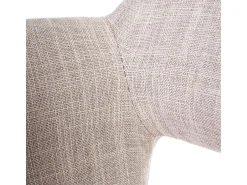 Silla de comedor MCW-A50 II (juego de 6), textil, crema/gris, patas claras