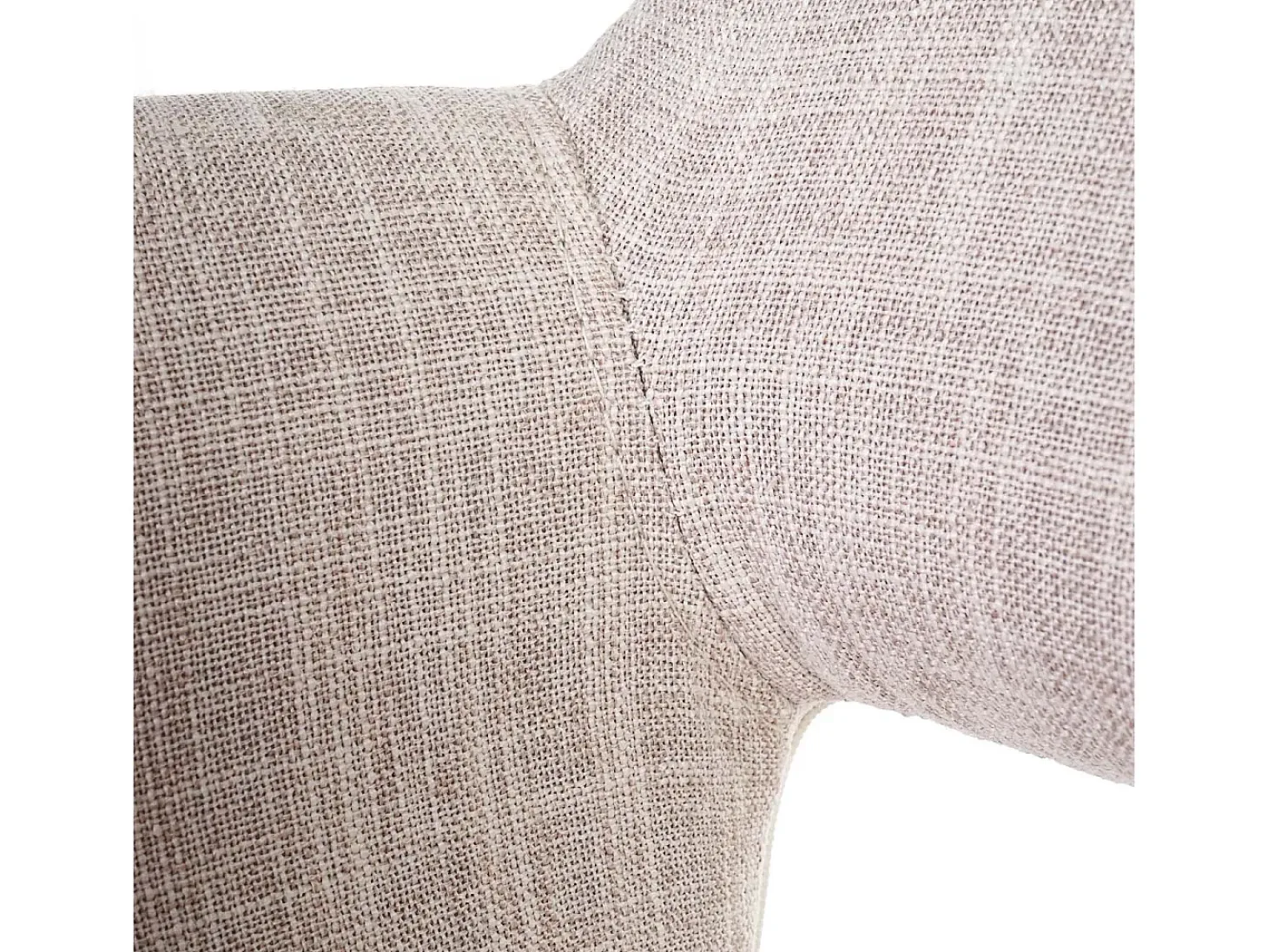 Silla de comedor MCW-A50 II (juego de 6), textil, crema/gris, patas claras