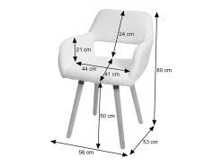 Silla de comedor MCW-A50 II, taupe
