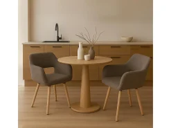 Silla de comedor MCW-A50 II, taupe