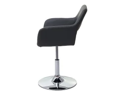 Silla de comedor MCW-A50 III, gris, base cromada