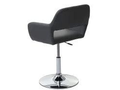 Silla de comedor MCW-A50 III, gris, base cromada