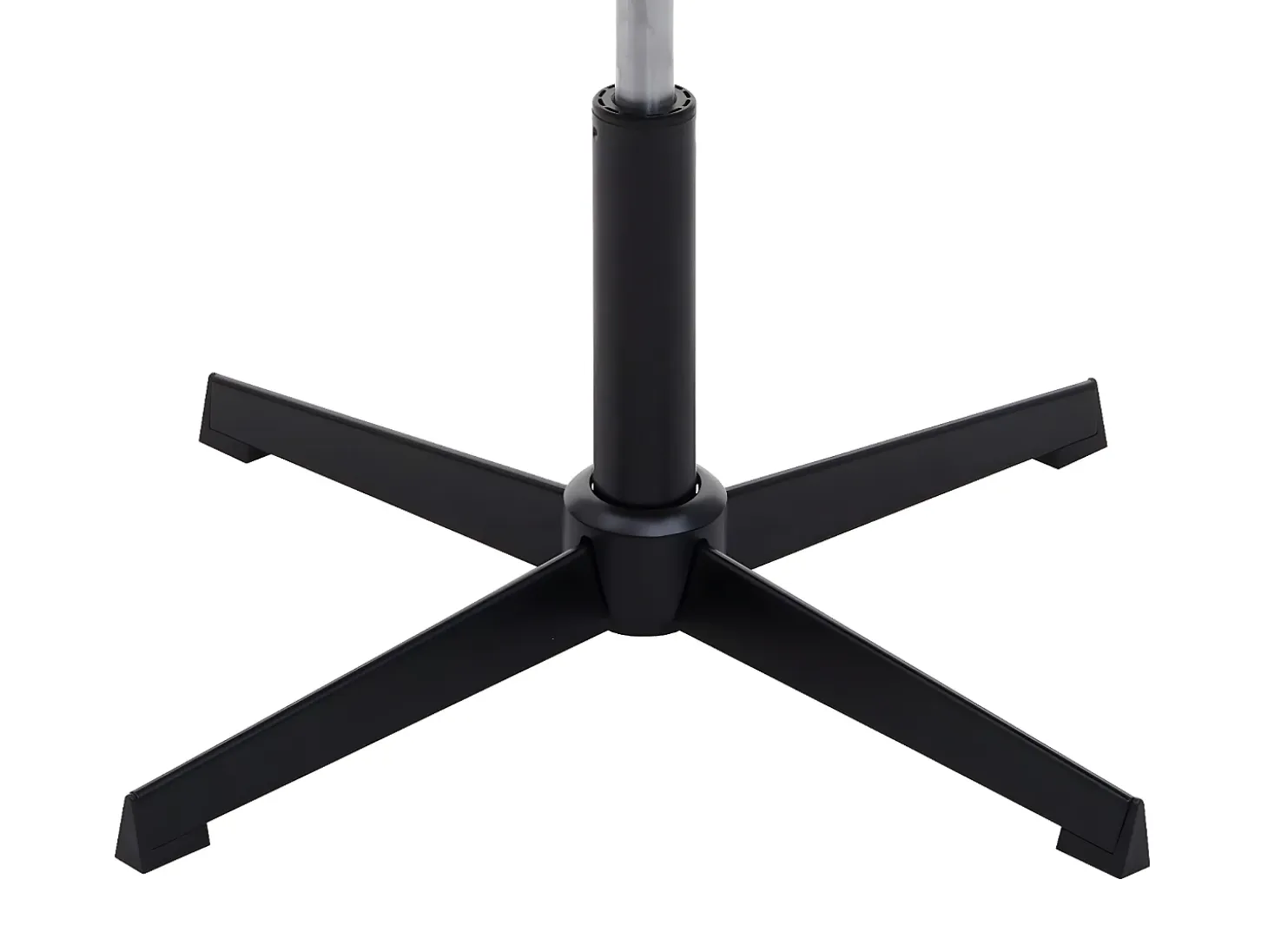 Silla de comedor MCW-A50 IV (juego de 6), polipiel color crema, base negra