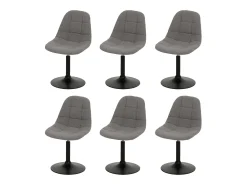 Silla de comedor MCW-A60 (juego de 6), gris