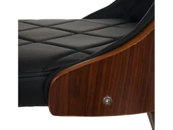 Silla de comedor MCW-A75 (juego de 6), imitación cuero negro