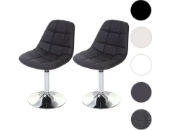 Silla de comedor MCW-A60 (set de 2), polipiel marrón