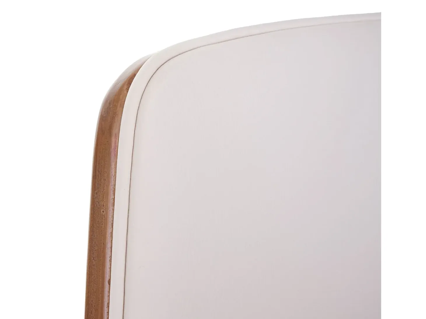 Silla de comedor MCW-B16 (juego de 6), cuero sintético color crema