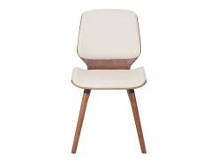 Silla de comedor MCW-B16 (juego de 6), cuero sintético color crema