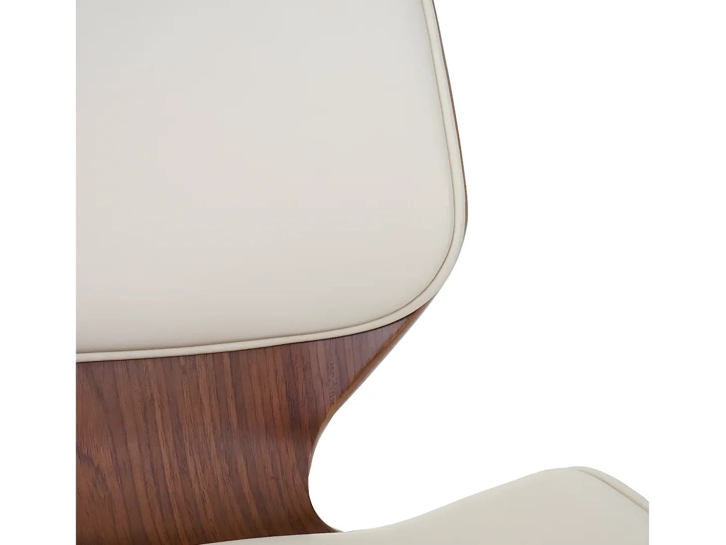 Silla de comedor MCW-B16 (juego de 2), piel sintética color crema
