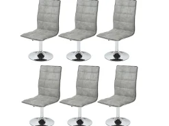 Silla de comedor MCW-C41 (juego de 6), vintage gris hormigón