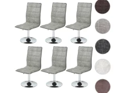 Silla de comedor MCW-C41 (juego de 6), vintage gris hormigón