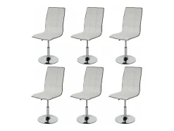 Silla de comedor MCW-C41 (juego de 6), blanco