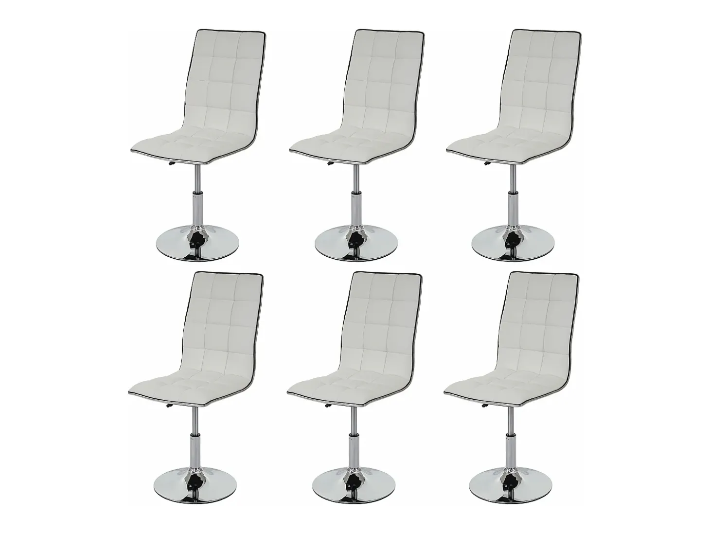 Silla de comedor MCW-C41 (juego de 6), blanco