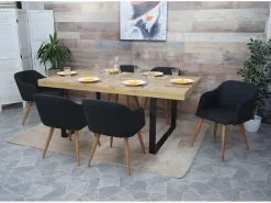 Silla de comedor MCW-D71, gris antracita