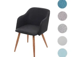 Silla de comedor MCW-D71, gris antracita