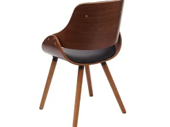 Silla de comedor MCW-D23, polipiel negra