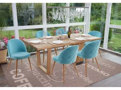 Silla de comedor MCW-D53 (juego de 6), turquesa