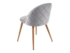 Silla de comedor MCW-D53 (juego de 6), gris claro