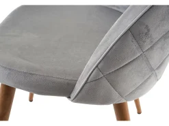 Silla de comedor MCW-D53 (juego de 6), gris claro