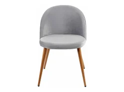 Silla de comedor MCW-D53 (juego de 6), gris claro