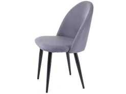 Silla de comedor MCW-D73 (juego de 4), gris oscuro