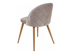 Silla de comedor MCW-D53 (juego de 4), gris-marrón