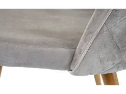 Silla de comedor MCW-D53 (juego de 4), gris-marrón
