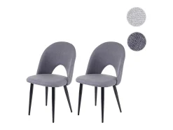 Silla de comedor MCW-D73 (set de 2), gris oscuro