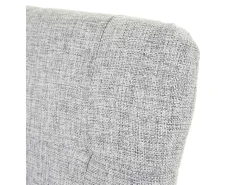 Silla de comedor MCW-E58 (set de 2), tela/textil gris, patas claras