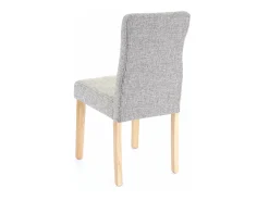 Silla de comedor MCW-E58 (set de 2), tela/textil gris, patas claras