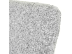 Silla de comedor MCW-E58 (set de 4), tela/textil gris, patas oscuras