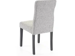 Silla de comedor MCW-E58 (set de 4), tela/textil gris, patas oscuras