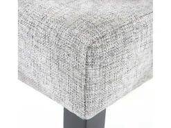 Silla de comedor MCW-E58 (set de 4), tela/textil gris, patas oscuras