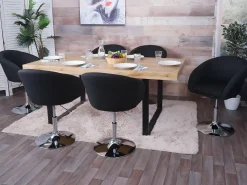 Silla de comedor MCW-F19, tela/textil antracita