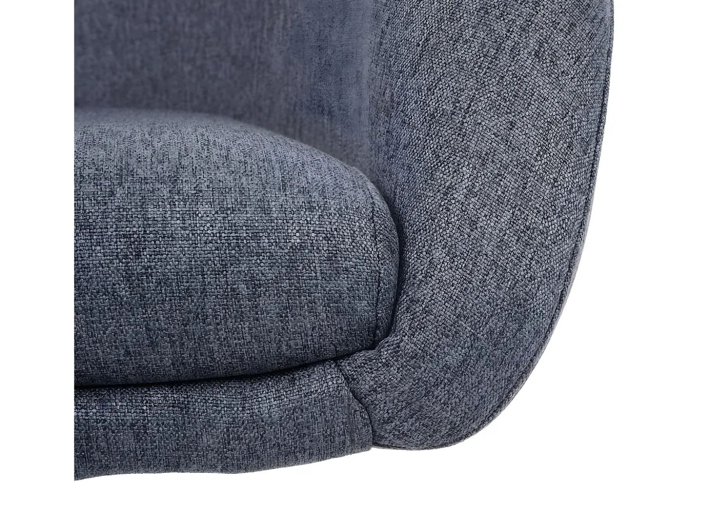 Silla de comedor MCW-F19 (juego de 6), tela/textil gris oscuro