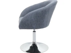 Silla de comedor MCW-F19 (juego de 6), tela/textil gris oscuro
