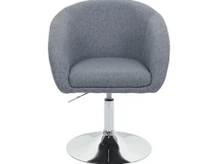 Silla de comedor MCW-F19 (juego de 6), tela/textil gris oscuro