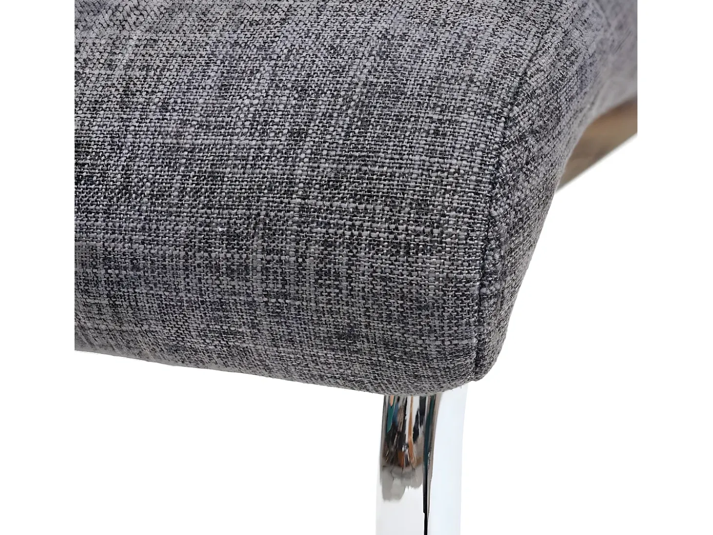 Silla de comedor MCW-F36 (juego de 2), tela/textil, gris