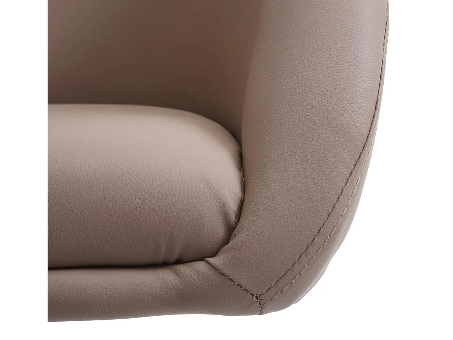 Silla de comedor MCW-F19 (juego de 6), piel sintética taupe