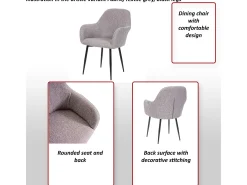 Silla de comedor MCW-F18 (juego de 6), verde terciopelo, patas doradas