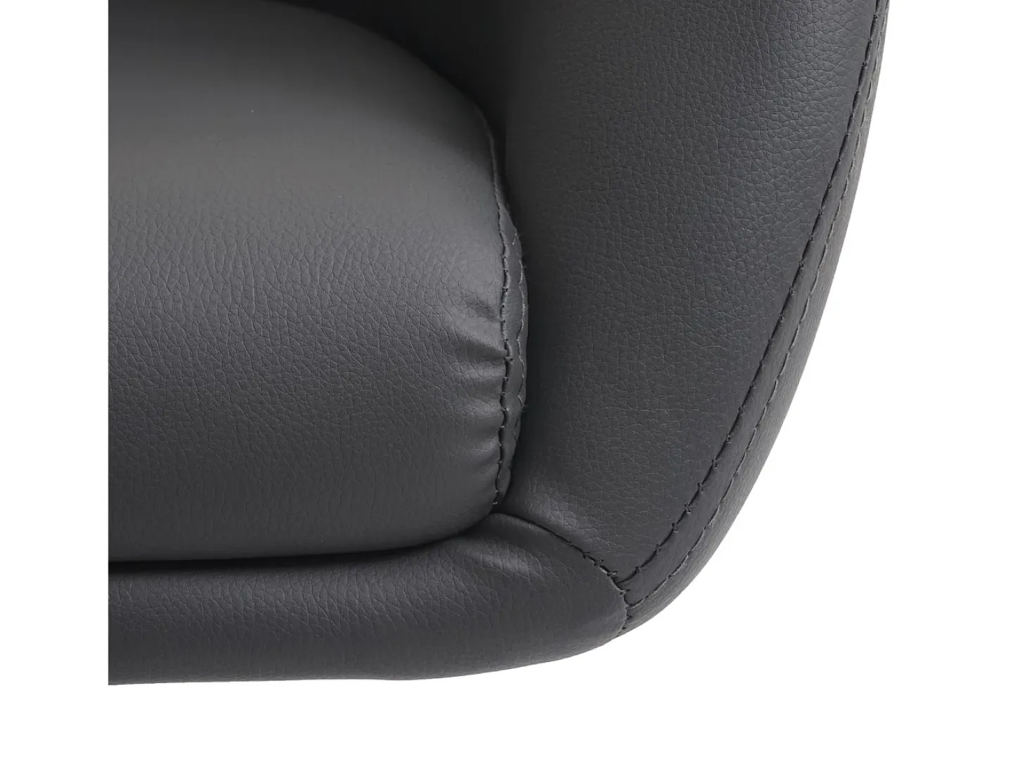 Silla de comedor MCW-F19 (juego de 6), polipiel gris