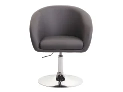 Silla de comedor MCW-F19 (juego de 6), polipiel gris