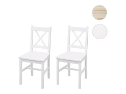 Silla de comedor MCW-F77 (set de 2), blanco