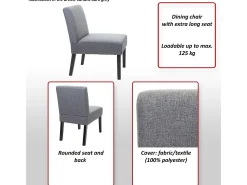 Silla de comedor MCW-F61 (set de 2), marrón