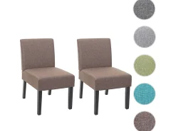 Silla de comedor MCW-F61 (set de 2), marrón