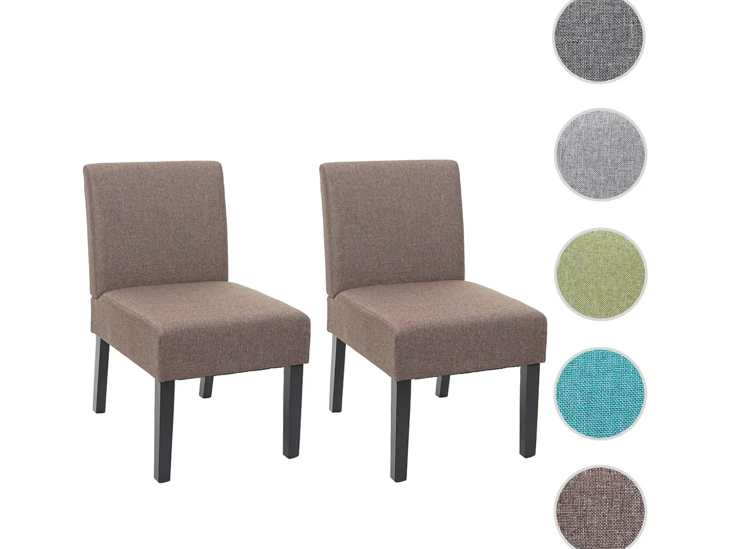 Silla de comedor MCW-F61 (set de 2), marrón