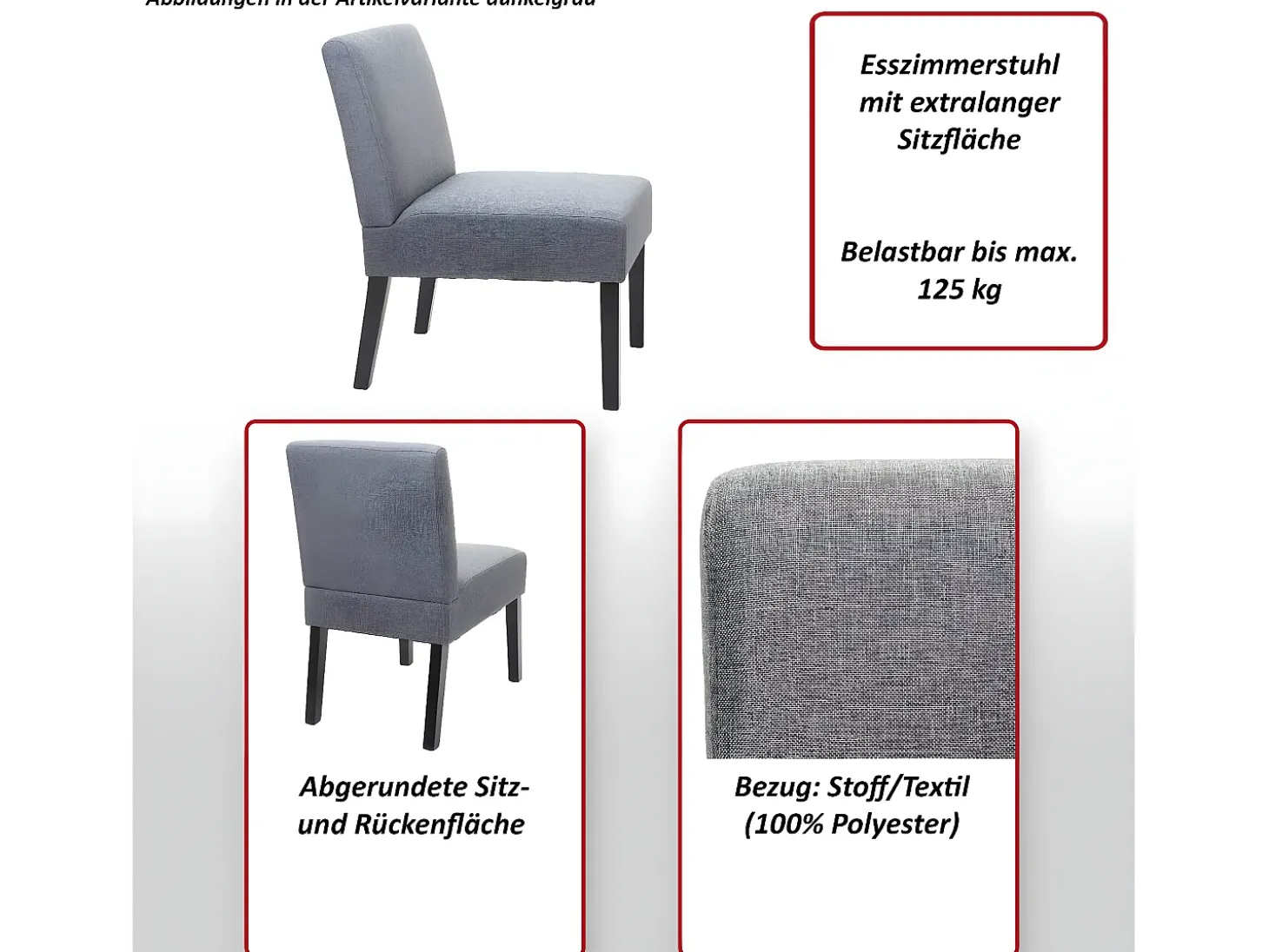 Silla de comedor MCW-F61 (set de 2), marrón