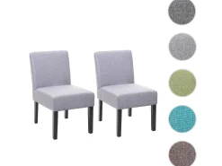 Silla de comedor MCW-F61 (set de 2), gris