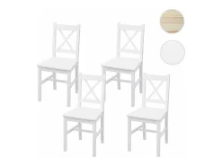 Silla de comedor MCW-F77 (set de 4), blanco