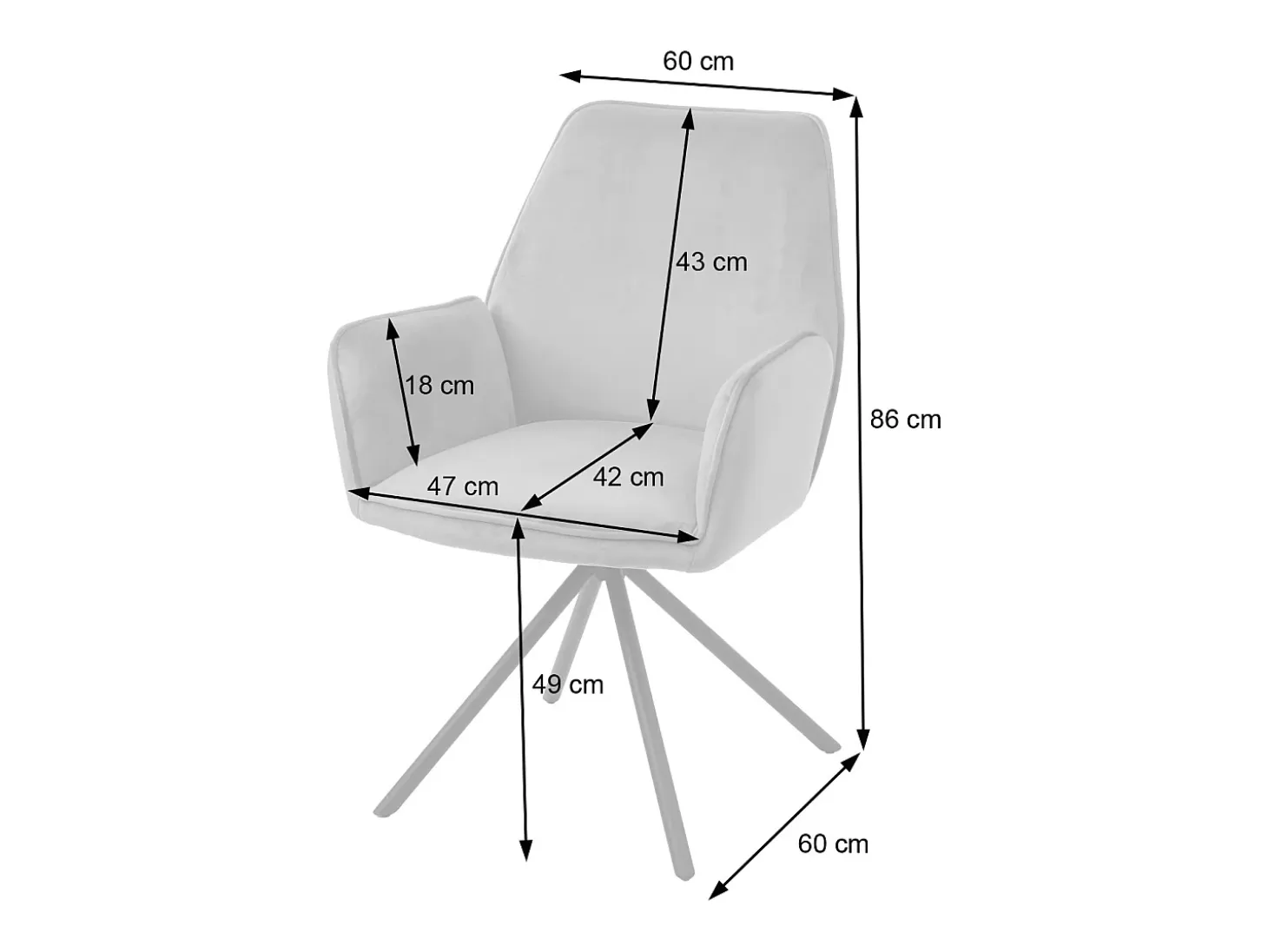 Silla de comedor MCW-G67, azul antracita, acero inoxidable